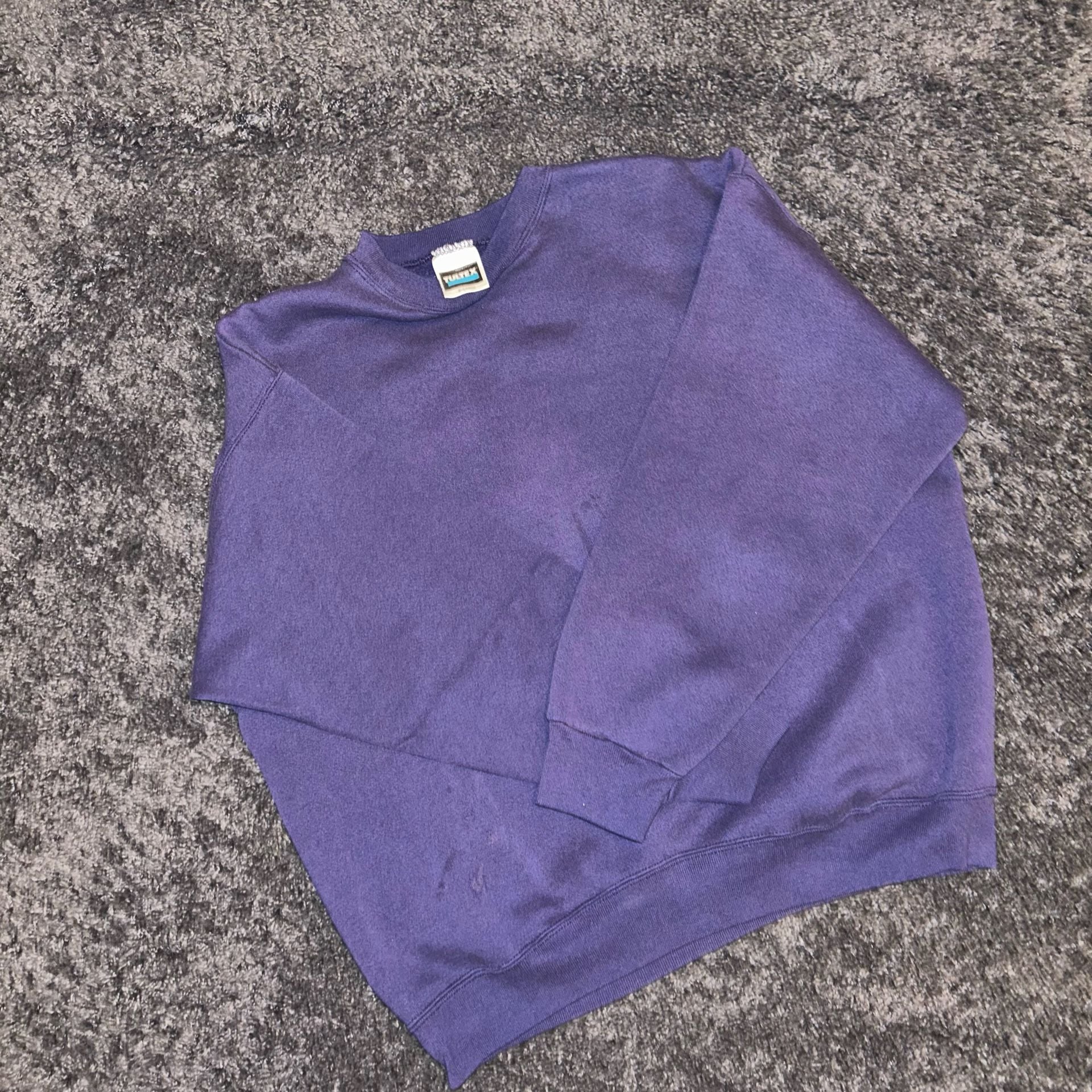 Vintage Tultex Superweight Blank Purple Crewneck Sweatshirt N10